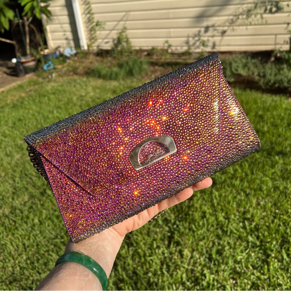 Christian Louboutin Vero Dodat Volcano Strass Clutch